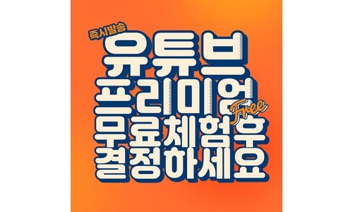 유튜브프리미엄이용권 대신 비교해 드립니다! 이번주 추천상품 선택노하우