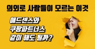 애드센스와 쿠팡파트너스 한 페이지에 같이 넣으면 생기는 일